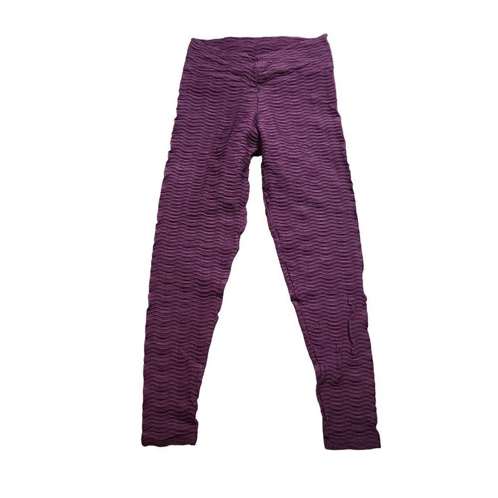 Booty By BraBants One Size Croco Leggings in Purple/Maroon